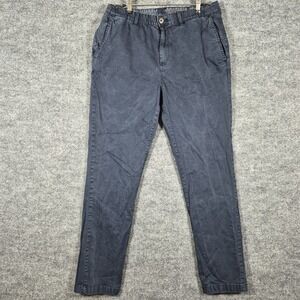 Chubbies Originals Navy Blue‎ Chino Twill Mens Stretch Waist Pants Sz L